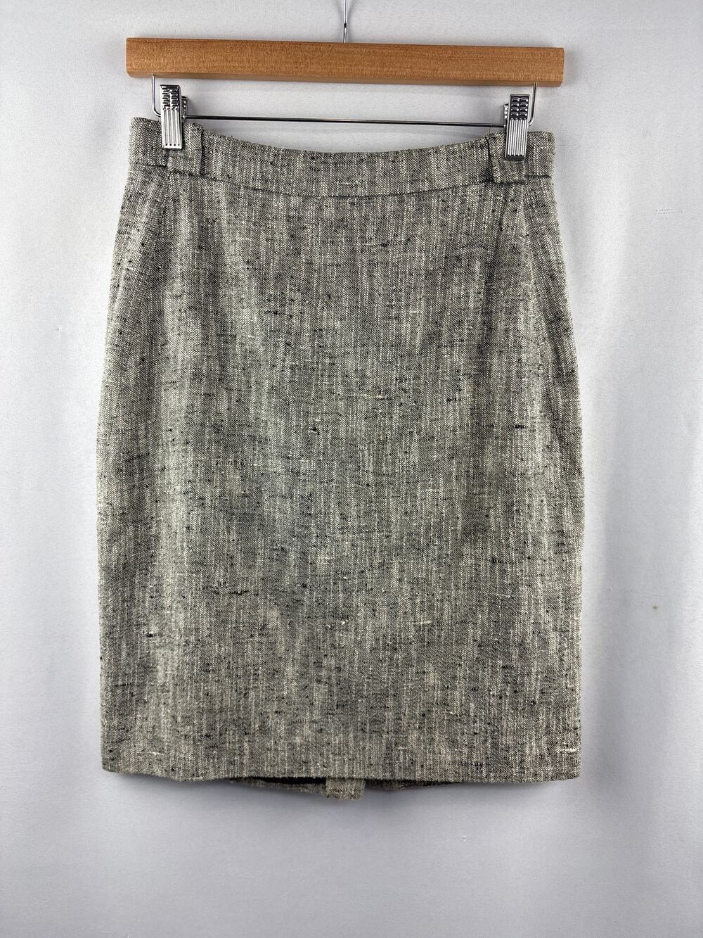 Women’s Max Mara Light Gray Tweed Pencil Skirt